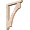 Ekena Millwork Westlake Slat Smooth Bracket w/ Offset Brace, Douglas Fir, 5 1/2"W x 36"D x 48"H BKT0604X36X48WTL06SDF - alternate 1